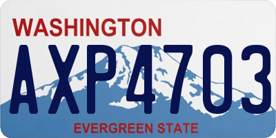 WA license plate AXP4703