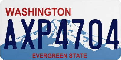 WA license plate AXP4704