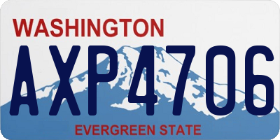 WA license plate AXP4706