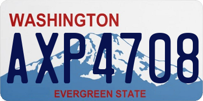 WA license plate AXP4708