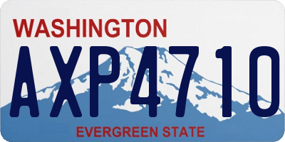 WA license plate AXP4710
