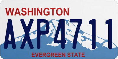 WA license plate AXP4711