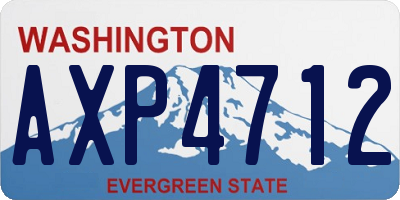 WA license plate AXP4712