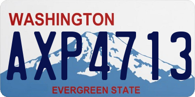 WA license plate AXP4713