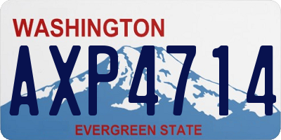 WA license plate AXP4714