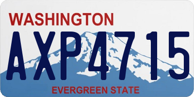 WA license plate AXP4715