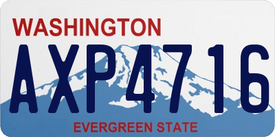 WA license plate AXP4716