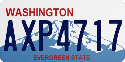 WA license plate AXP4717