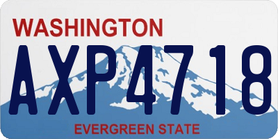 WA license plate AXP4718