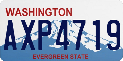 WA license plate AXP4719