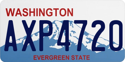 WA license plate AXP4720