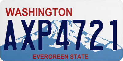 WA license plate AXP4721