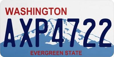 WA license plate AXP4722