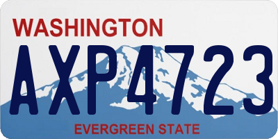 WA license plate AXP4723