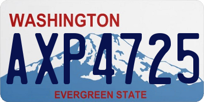 WA license plate AXP4725