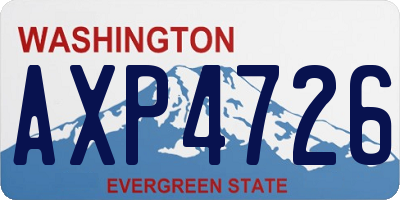 WA license plate AXP4726