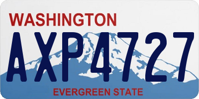 WA license plate AXP4727