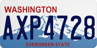 WA license plate AXP4728
