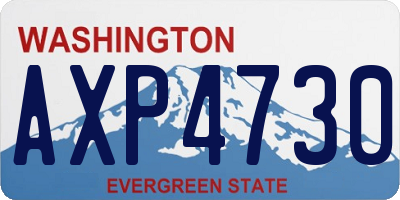WA license plate AXP4730