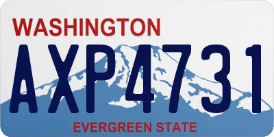 WA license plate AXP4731