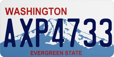 WA license plate AXP4733