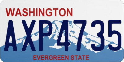 WA license plate AXP4735