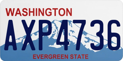 WA license plate AXP4736