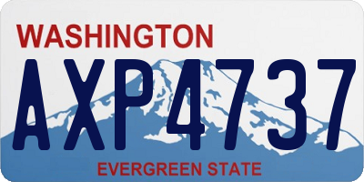 WA license plate AXP4737