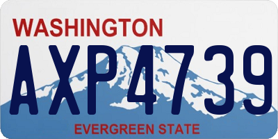 WA license plate AXP4739