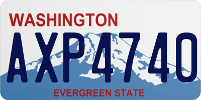 WA license plate AXP4740
