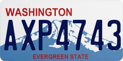 WA license plate AXP4743