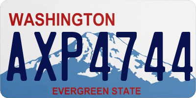 WA license plate AXP4744