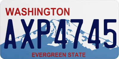 WA license plate AXP4745