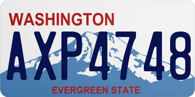 WA license plate AXP4748