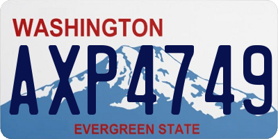 WA license plate AXP4749