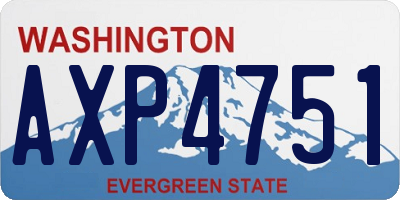WA license plate AXP4751