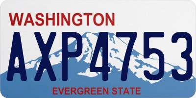 WA license plate AXP4753