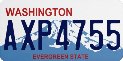WA license plate AXP4755