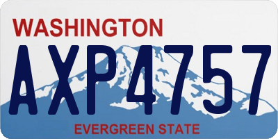 WA license plate AXP4757