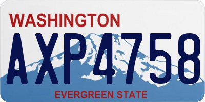 WA license plate AXP4758