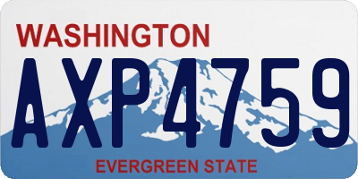 WA license plate AXP4759