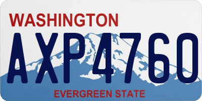 WA license plate AXP4760