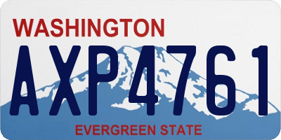 WA license plate AXP4761