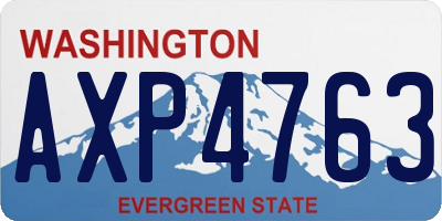 WA license plate AXP4763