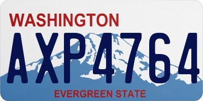 WA license plate AXP4764