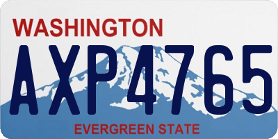 WA license plate AXP4765