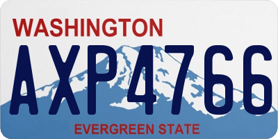 WA license plate AXP4766