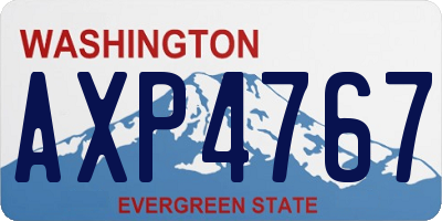 WA license plate AXP4767