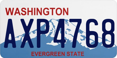 WA license plate AXP4768