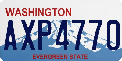 WA license plate AXP4770